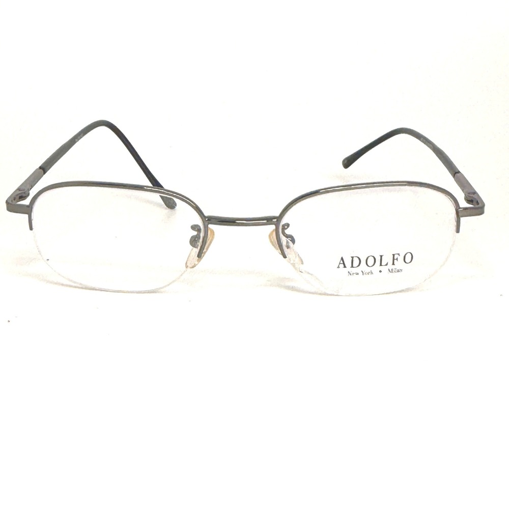 Adolfo VP-110 Eyeglasses Gunmetal Half Rim Frame 54-18-140 Mens Womens Glasses